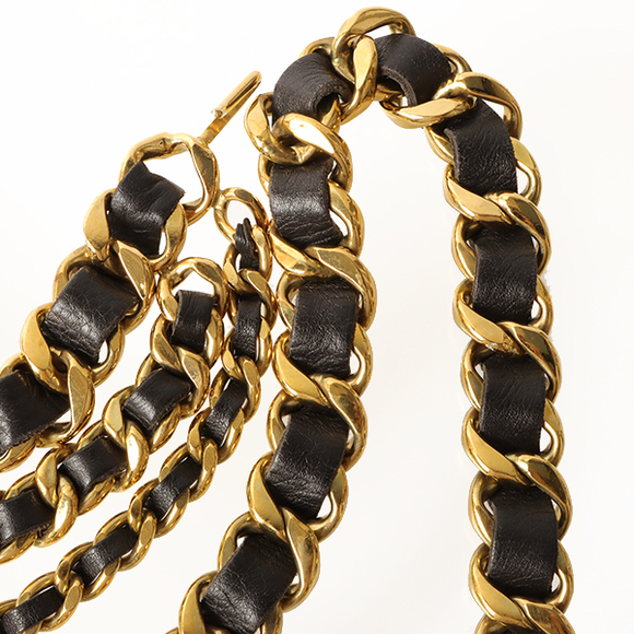 CHANEL 1994 Made Cc Mark Coin Charm Chain Belt Black - Picture 5 of 14